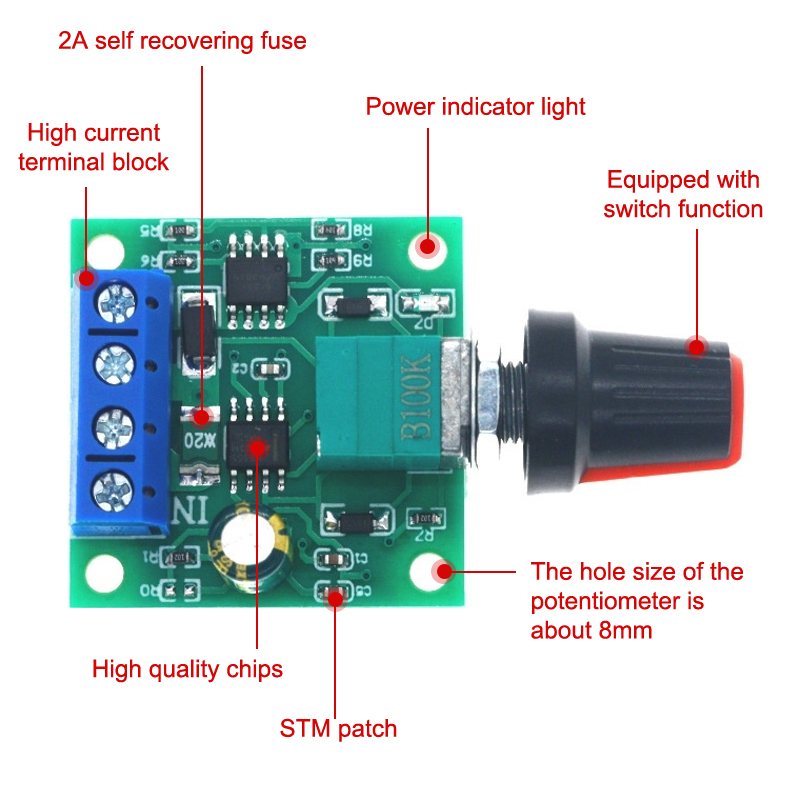 1Pcs Adjustable Speed DC Motor - Home Improvement In recension och pris