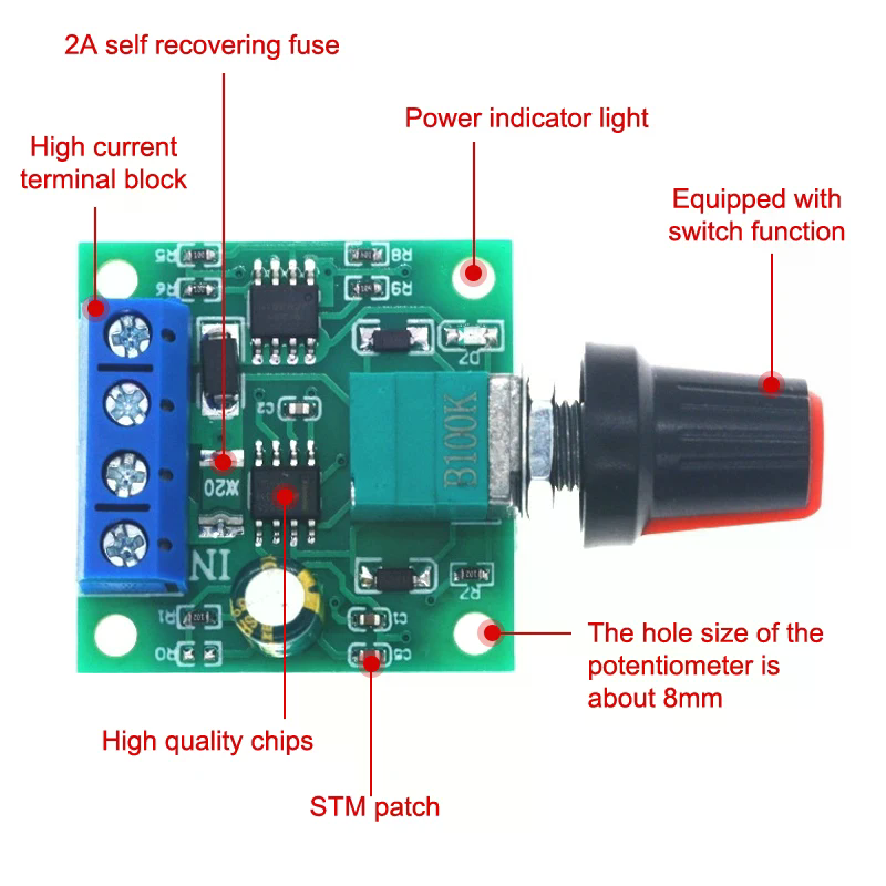 1Pcs Adjustable Speed DC Motor - Home Improvement In recension och pris