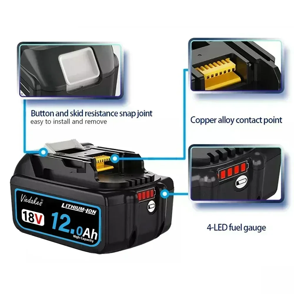 For Makita 18V Battery 12.0Ah  - Makita Drill Ddf484 recension och pris