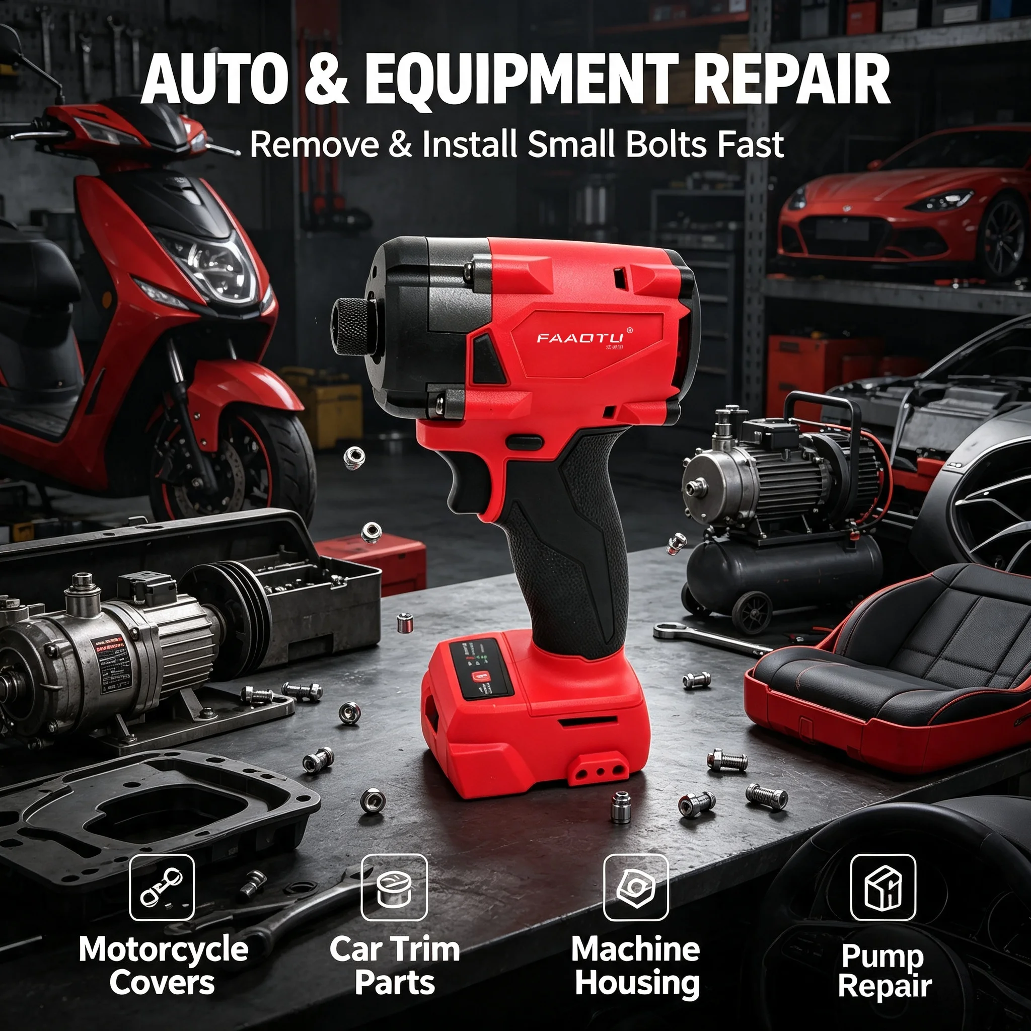 FAAOTU 18V Cordless Electric S - Home Improvement In recension och pris